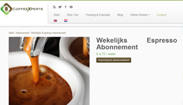 Screenshot CoffeeXperts.nl