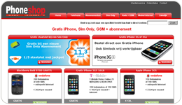 Screenshot Phoneshop.nl